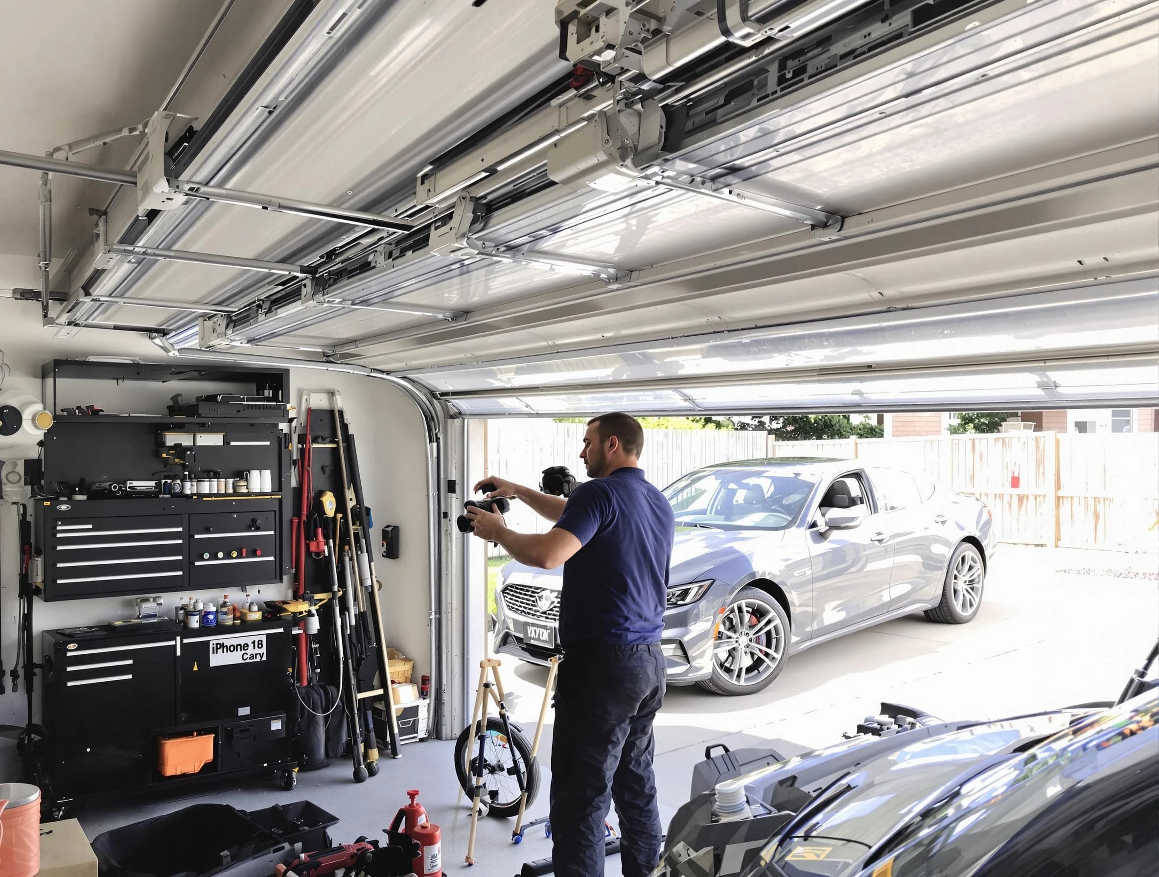 Bernards Garage Door Repair technician fixing noisy garage door in Bernards