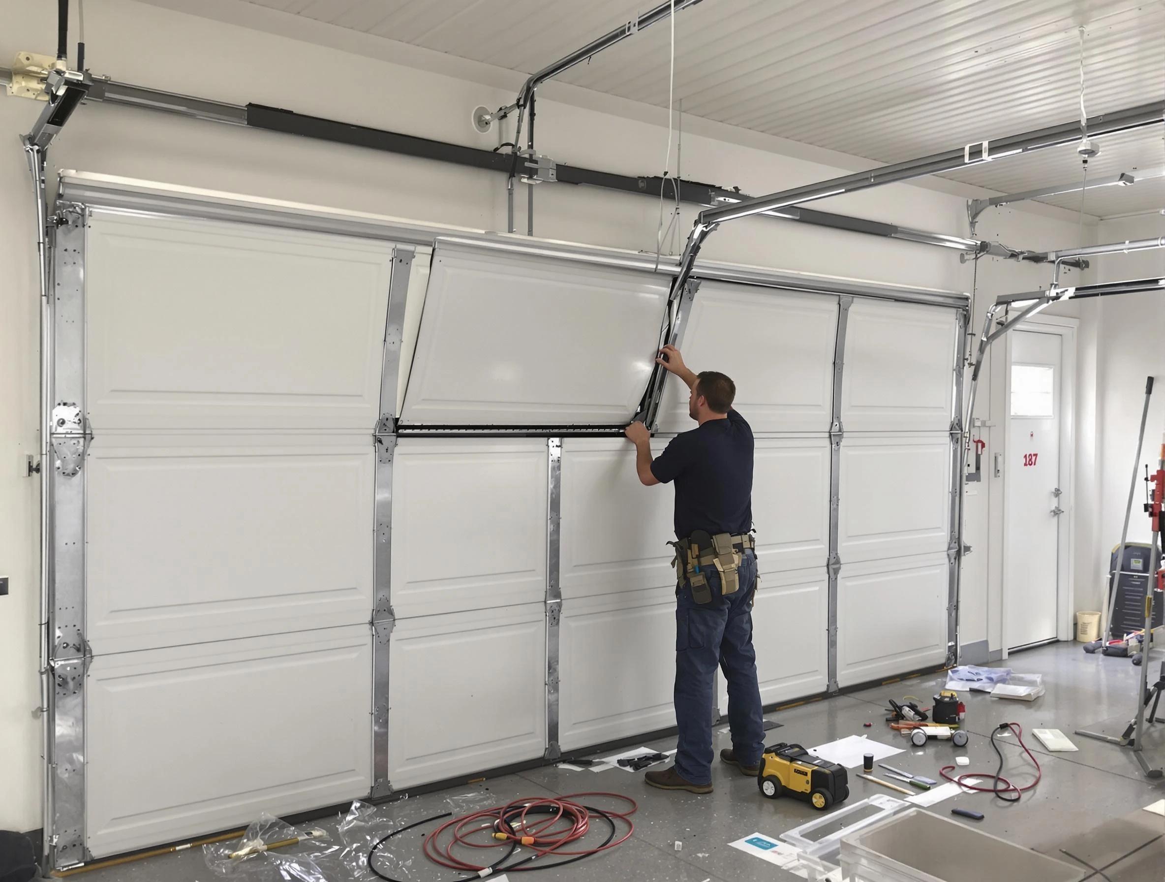 Garage Door Section Replacement in Bernards