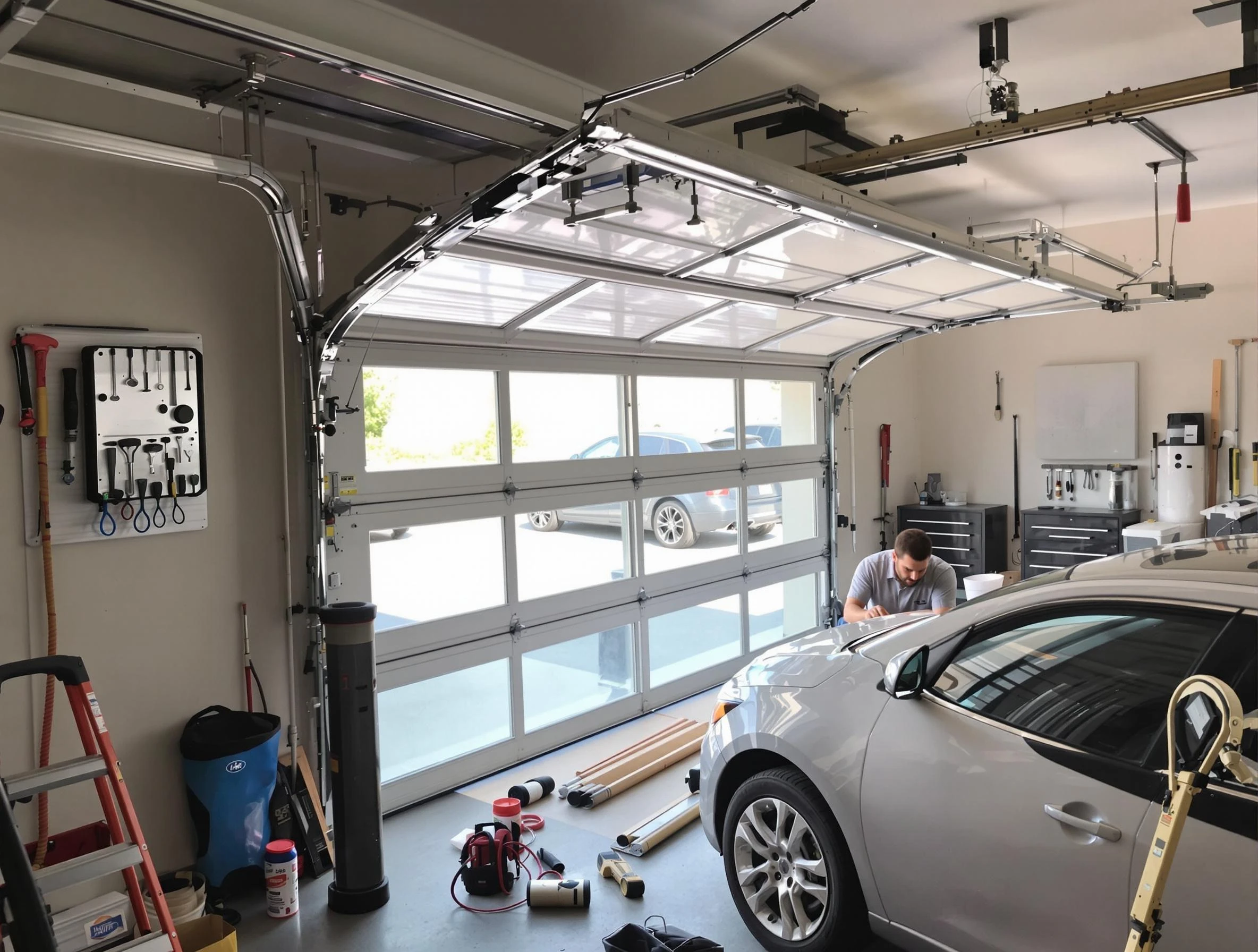 Garage door noise reduction service by Bernards Garage Door Repair in Bernards