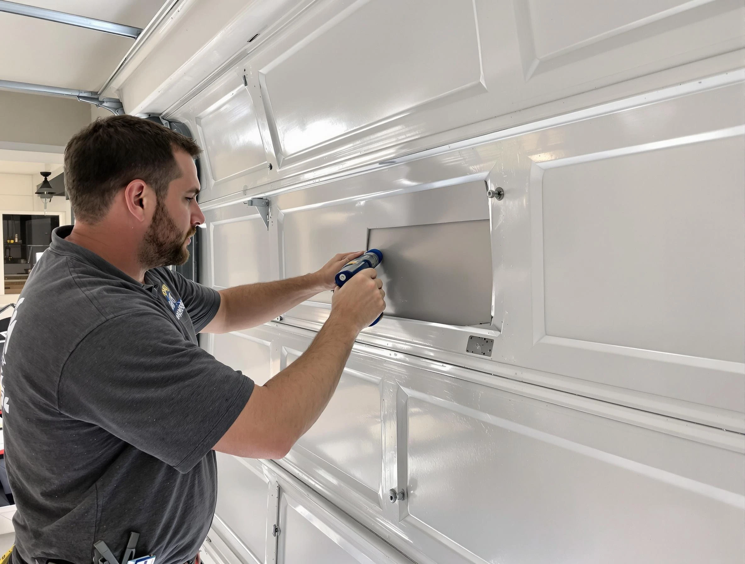 Garage door panel repair by Bernards Garage Door Repair in Bernards
