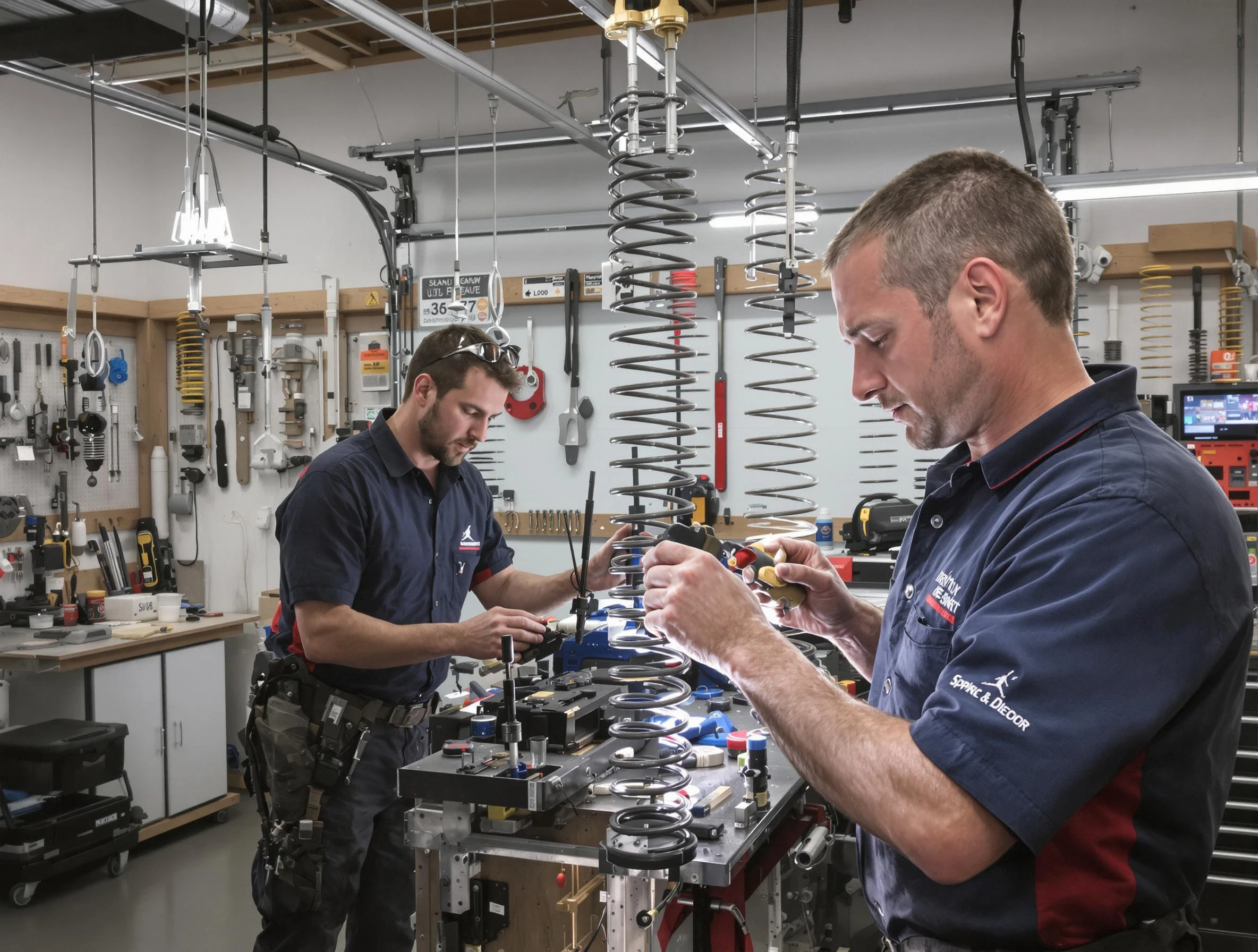 Garage door spring repair service by Bernards Garage Door Repair in Bernards