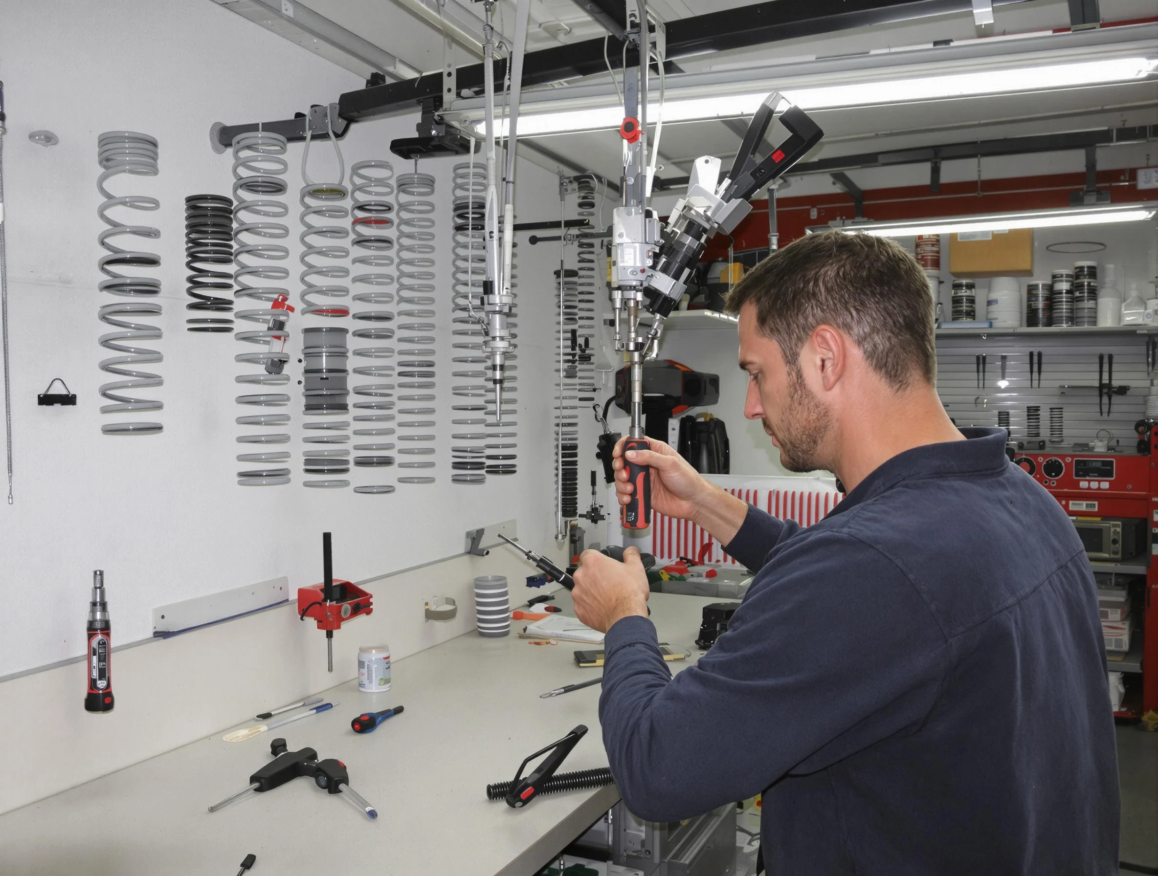 Bernards Garage Door Repair safety certified technician performing precision spring replacement in Bernards